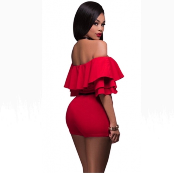 Ruffled Short Romper - Picture 3 of 4